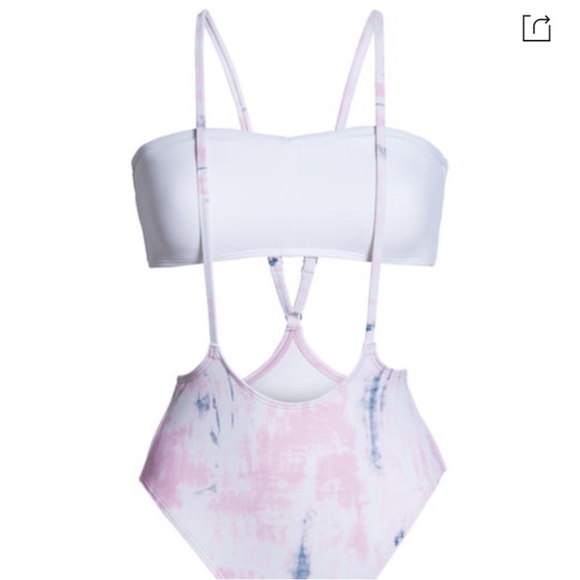 Something Navy Suspender High Cut Swimsuit bottom - Picture 2 of 9